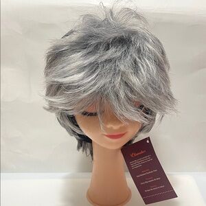 NWT Kaneles Pixie Cut Gray Women's Wig 8073